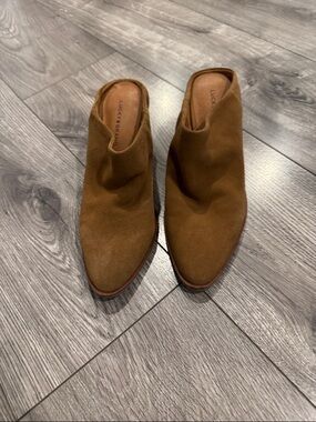 Lucky Brand Women's Brown Suede Pointed-Toe Slip-On Mules
